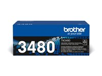 Brother TN3480 - Lång livslängd - svart - original - tonerkassett - för Brother DCP-L6600, HL-L5100, L5200, L6300, L6400, MFC-L5700, L5750, L6800, L6900 TN3480