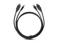 StarTech.com 10ft (3m) HDMI and USB 5Gbps KVM Cable - Tangentbords-/video-/muskabel - HDMI, USB typ A (hane) till HDMI, USB Type B (hane) - 3 m - 4K60Hz stöd, HDR10-stöd - svart HU12210-KVM-CABLE