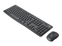 Logitech MK295 Silent - Sats med tangentbord och mus - trådlös - 2.4 GHz - hela norden - grafit 920-009810