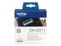 Brother DK-22211 - Vit - Rulle (2,9 cm x 15,2 m) etiketter - för Brother QL-1050, QL-500, QL-550, QL-560, QL-570, QL-600, QL-650, QL-710, QL-720, QL-820 DK22211