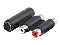 C2G - Kopplingsdon för video / ljud - S-Video / audio - 4-stifts mini-DIN, RCA hona till 4-stifts mini-DIN, RCA hona 80475