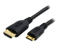 StarTech.com 1m High Speed HDMI Cable with Ethernet HDMI to HDMI Mini - HDMI-kabel med Ethernet - HDMI hane till 19 pin mini HDMI Type C hane - 1 m - skärmad - svart HDACMM1M