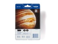 Brother LC1240BKBP2 - 2-pack - svart - original - blister - bläckpatron - för Brother DCP-J525, J725, J925, MFC-J5910, J625, J6510, J6710, J6910, J825 LC1240BKBP2