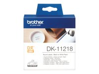 Brother DK-11218 - Svart på vitt - Rulle (2,4 cm) 1000 stk (1 rulle/rullar x 1000 etiketter - för Brother QL-1050, QL-500, QL-550, QL-560, QL-570, QL-650, QL-720 DK11218
