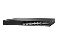Cisco Catalyst 3650-24PS-L - Switch - Administrerad - 24 x 10/100/1000 (PoE+) + 4 x SFP - skrivbordsmodell, rackmonterbar - PoE+ (390 W) WS-C3650-24PS-L