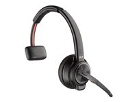 Poly Savi 8210 UC - Savi 8200 series - headset - på örat - DECT / Bluetooth - trådlös - aktiv brusradering - USB-A via Bluetooth-adapter - svart - Zoomcertifierad, UC-certifierad 8D3E9AA
