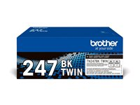 Brother TN247BK TWIN - 2-pack - Lång livslängd - svart - original - tonerkassett - för Brother DCP-L3510, DCP-L3517, DCP-L3550, MFC-L3710, MFC-L3730, MFC-L3750, MFC-L3770 TN247BKTWIN