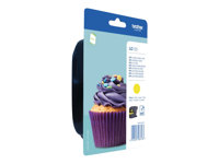 Brother LC123Y - Lång livslängd - gul - original - blister - bläckpatron - för Brother DCP-J100, J105, J132, J552, J752, MFC-J470, J4710, J650, J6520, J6720, J6920, J870 LC123YBP