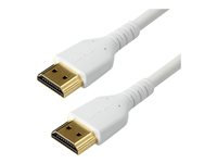 StarTech.com 1 m premium höghastighets HDMI-kabel med Ethernet - 4K 60 Hz - Premium hög hastighet - HDMI-kabel med Ethernet - HDMI hane till HDMI hane - 1 m - vit - för P/N: TB3DKM2HDL RHDMM1MPW