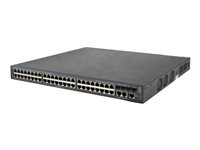 HPE 3600-48-PoE+ v2 EI - Switch - Administrerad - 48 x 10/100 (PoE+) + 4 x Gigabit SFP + 2 x delad 10/100/1000 - rackmonterbar - PoE+ (320 W) JG302B