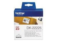 Brother DK-22225 - Papper - svart på vitt - Relle (3,8 cm x 30,5 m) 1 rulle (rullar) löpande etiketter - för Brother QL-1050N, QL-500A, QL-500BS, QL-500BW, QL-550, QL-560, QL-560VP, QL-570 DK22225