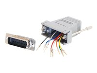C2G Modular Adapter - Seriell adapter - RJ-45 (hona) till 15 pin D-Sub (DB-15) (hona) - grå 81537