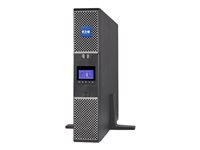 Eaton 9PX 1500i RT2U - UPS (rackmonterbar/extern) - AC 200/208/220/230/240 V - 1500 Watt - 1500 VA - 1-fas - RS-232, USB - utgångskontakter: 8 - PFC - 2U - 19" - svart/silver 9PX1500IRT2U-L