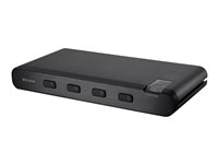 Belkin Advanced Secure DVI-I KVM Switch - Omkopplare för tangentbord/video/mus/ljud - 4 x KVM/ljud - 1 lokal användare - skrivbordsmodell F1DN104BEA