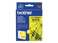 Brother LC1000Y - Gul - original - bläckpatron - för Brother DCP-330, 350, 353, 357, 560, 750, 770, MFC-465, 5460, 5860, 660, 680, 845, 885 LC1000Y