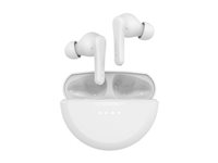 Belkin SoundForm Rhythm - True wireless-hörlurar med mikrofon - inuti örat - Bluetooth - aktiv brusradering - vit AUC015HQWH