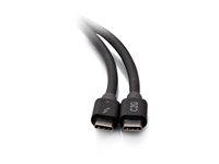 C2G 6ft Thunderbolt 4 USB C Active Cable - USB C to USB C - 40Gbps - M/M - Thunderbolt-kabel - 24 pin USB-C (hane) till 24 pin USB-C (hane) - USB 3.2 / DisplayPort 2.1 / Thunderbolt 4 - 30 V - 1.83 m - 4K60 Hz (4096 x 2160) stöd, USB-strömförsörjning (100W), 8K60Hz stöd, Ethernet-stöd - svart C2G28887