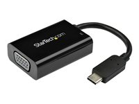 StarTech.com USB C till VGA-adapter med strömförsörjning - videokonverterare USB Type-C till VGA-skärm för 1080p, med laddning - strömförsörjning på 60 W för direktladdning - Thunderbolt 3-kompatibel - svart - USB/VGA-adapter - USB-C (hane) till HD-15 (VGA), USB-C (enbart ström) (hona) - Displayport 1.2/Thunderbolt 3 - 15 m - USB Power Delivery (60W), 2048 x 1280-stöd 60 Hz - svart CDP2VGAUCP