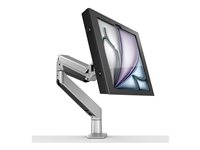 Compulocks iPad Air M2 & M3 13", Apex Enclosure Reach Articulating Arm - Monteringssats (hölje, vridbar arm) - för surfplatta - låsbar - höggradig aluminium - svart, silver - skärmstorlek: 13" - disk-monteringsbar, väggmonterbar - för Apple 13-inch iPad Air (M2, M3) 660REACH13APXB