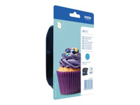 Brother LC123C - Lång livslängd - cyan - original - blister - bläckpatron - för Brother DCP-J132, J172, J552, J752, MFC-J470, J4710, J650, J6520, J6720, J6920, J870 LC123CBP