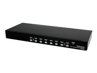 StarTech.com Rackmonterad 1U DVI USB KVM-switch med 8 portar - Omkopplare för tangentbord/video/mus - 8 x KVM port(s) - 1 lokal användare - rackmonterbar - för P/N: RK12OD2, RK2537BKM, RK3236BKF, RK4236BKB, RK4242BK24, RK4242BK30, RKQMCAB12V2 SV831DVIU
