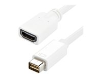 StarTech.com Mini DVI to HDMI Video Adapter for Macbooks and iMacs- M/F - MacBook Mini DVI Adapter - Mini DVI to HDMI Cable (MDVIHDMIMF) - Videokort - mini-DVI hane till HDMI hona - 20 cm - vit - för P/N: HDMIROTMM6 MDVIHDMIMF