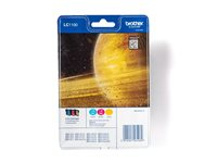Brother LC1100 Rainbow Pack - Gul, cyan, magenta - original - förpackning med stöldmärkning - bläckpatron - för Brother DCP-6690CW, MFC-490CW, MFC-5490CN, MFC-790CW, MFC-990cw LC1100RBWBPDR