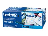 Brother TN135C - Lång livslängd - cyan - original - tonerkassett - för Brother DCP-9042, DCP-9045, HL-4040, HL-4050, HL-4070, MFC-9420, MFC-9440, MFC-9450 TN135C