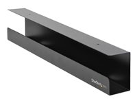 StarTech.com Kabelhanteringsfack under skrivbord - Fack för kabelhantering kontors-/ståskrivbord - Skrivbordsmonterad hållare för kablar/sladdar/grenkontakter - Datorkabelhanterare - 60 cm L x 11,4 cm D - Fack för kabelhantering - kan monteras under bord - svart UDCMTRAY