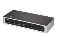 StarTech.com USB C-hubb med 7 portar och med snabbladdningsport - USB-C till 5x USB-A 2x USB-C (USB 3.0 SuperSpeed 5 Gbps) - Strömförsörjd USB 3.1 Gen 1 Type-C-hubb med strömadapter - Bärbar/stationär datorhubb - Hubb - 5 x SuperSpeed USB 3.0 + 2 x USB-C - skrivbordsmodell HB30C5A2CSC