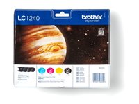 Brother LC1240 Value Pack - 4-pack - svart, gul, cyan, magenta - original - blister - bläckpatron - för Brother DCP-J525, J725, J925, MFC-J5910, J625, J6510, J6710, J6910, J825 LC1240VALBP