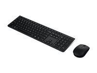 Lenovo Professional - Sats med tangentbord och mus - full size - trådlös - Bluetooth, 2.4 GHz - QWERTY - Nordisk - grå - brun låda 4X31R64357
