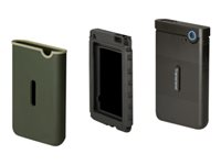 Transcend StoreJet 25M3 - Hårddisk - 1 TB - extern (portabel) - 2.5" - USB 3.1 Gen 1 - 256 bitars AES - järngrå TS1TSJ25M3S