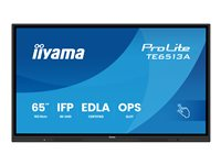 iiyama ProLite TE6513A-B1AG - 65" Diagonal klass (64.5" visbar) LED-bakgrundsbelyst LCD-skärm - interaktiv digital skyltning - med pekskärm (multi-touch) / PC-anslutning som tillval - 4K UHD (2160p) 3840 x 2160 - svart ram med matta ytor TE6513A-B1AG