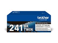 Brother TN241BK - 2-pack - svart - original - tonerkassett - för Brother DCP-9015CDW, DCP-9020CDW, HL-3150CDW, MFC-9140CDN TN241BKTWIN