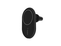 Belkin BoostCharge - Trådlös laddningshållare för bil + bilströmsadapter - 10 Watt - svart - för Apple iPhone 12, 12 mini, 12 Pro, 12 Pro Max, 13, 13 mini, 13 Pro, 13 Pro Max WIC004BTBK