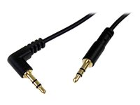 StarTech.com 6 ft Slim 3.5mm to Right Angle Stereo Audio Cable - M/M (MU6MMSRA) - Ljudkabel - mini-phone stereo 3.5 mm hane till mini-phone stereo 3.5 mm hane - 1.8 m - svart - högervinklad kontakt - för P/N: SV231DVGAU2A, SV431DVGAU2A MU6MMSRA