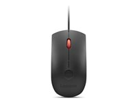 Lenovo - Mus - optisk - 3 knappar - kabelansluten - USB - svart, röd 4Y51S24029