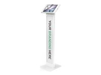 Compulocks iPad Air M2 & M3 11", Apex Enclosure Brandable Floor Stand - White - Monteringssats (hölje, ställ) - för surfplatta - märkningsbar - låsbar - metall - vit - skärmstorlek: 11" - golvstående - för Apple 11-inch iPad Air (M2, M3) 140W11APXW